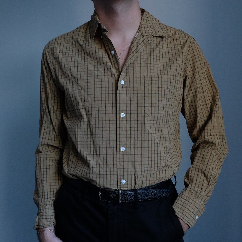 Mustard J. Crew Medium Button Down